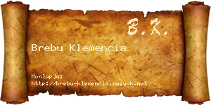Brebu Klemencia névjegykártya